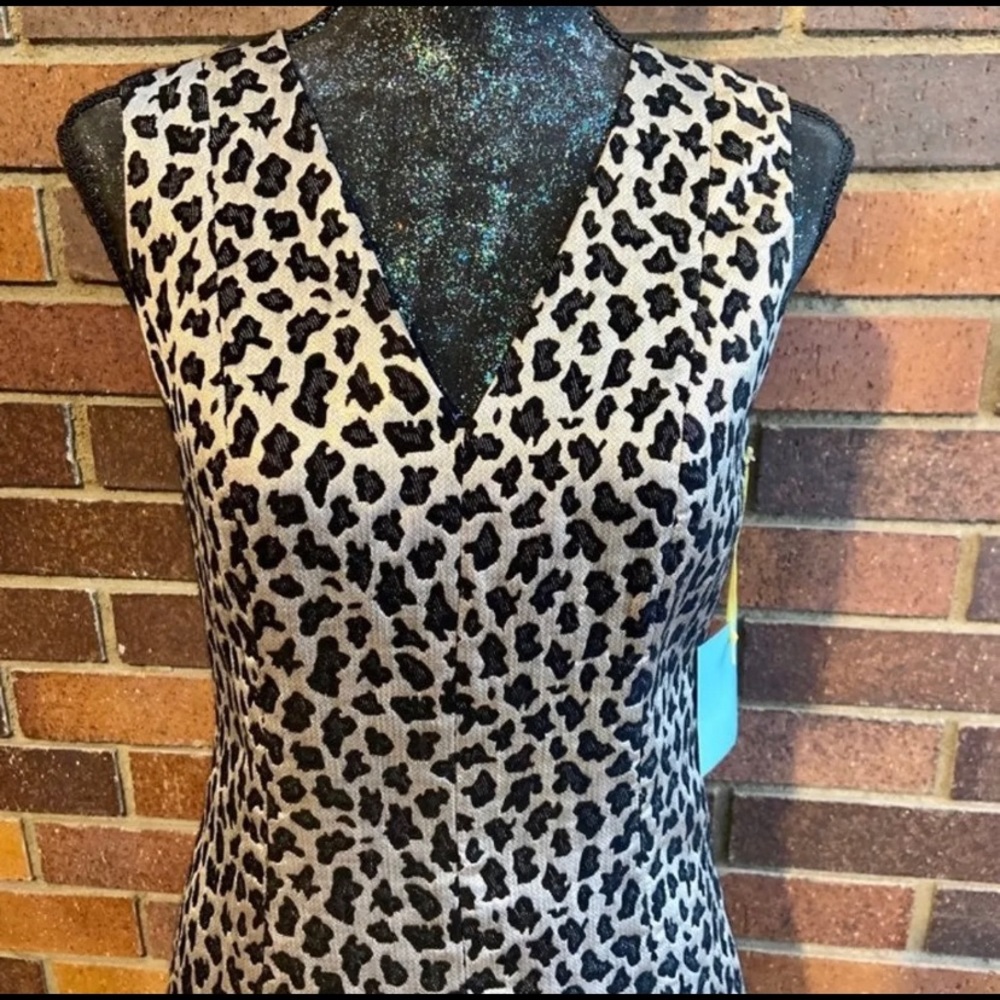 NWT CeCe gold sparkle dress